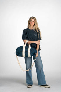 Borsa aviator blu in cotone