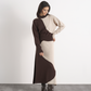 Set maglia e gonna lunga bicolore in maglia