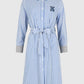 Abito camicia a righe blu Sissinou