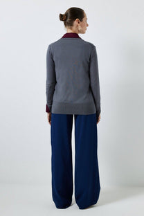 Blusa basic in maglia a trama morbida