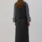 Completo donna con gilet trapuntato e gonna lunga
