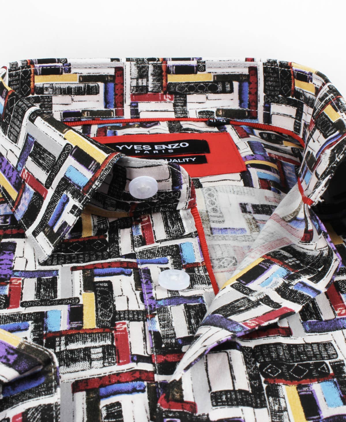 Camicia slim fit elasticizzata con stampa geometrica Skyview