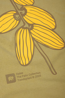 T-shirt pigmentata Datil con stampa palma dorata