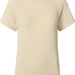 T-shirt in maglia di cotone biologico color ecrù