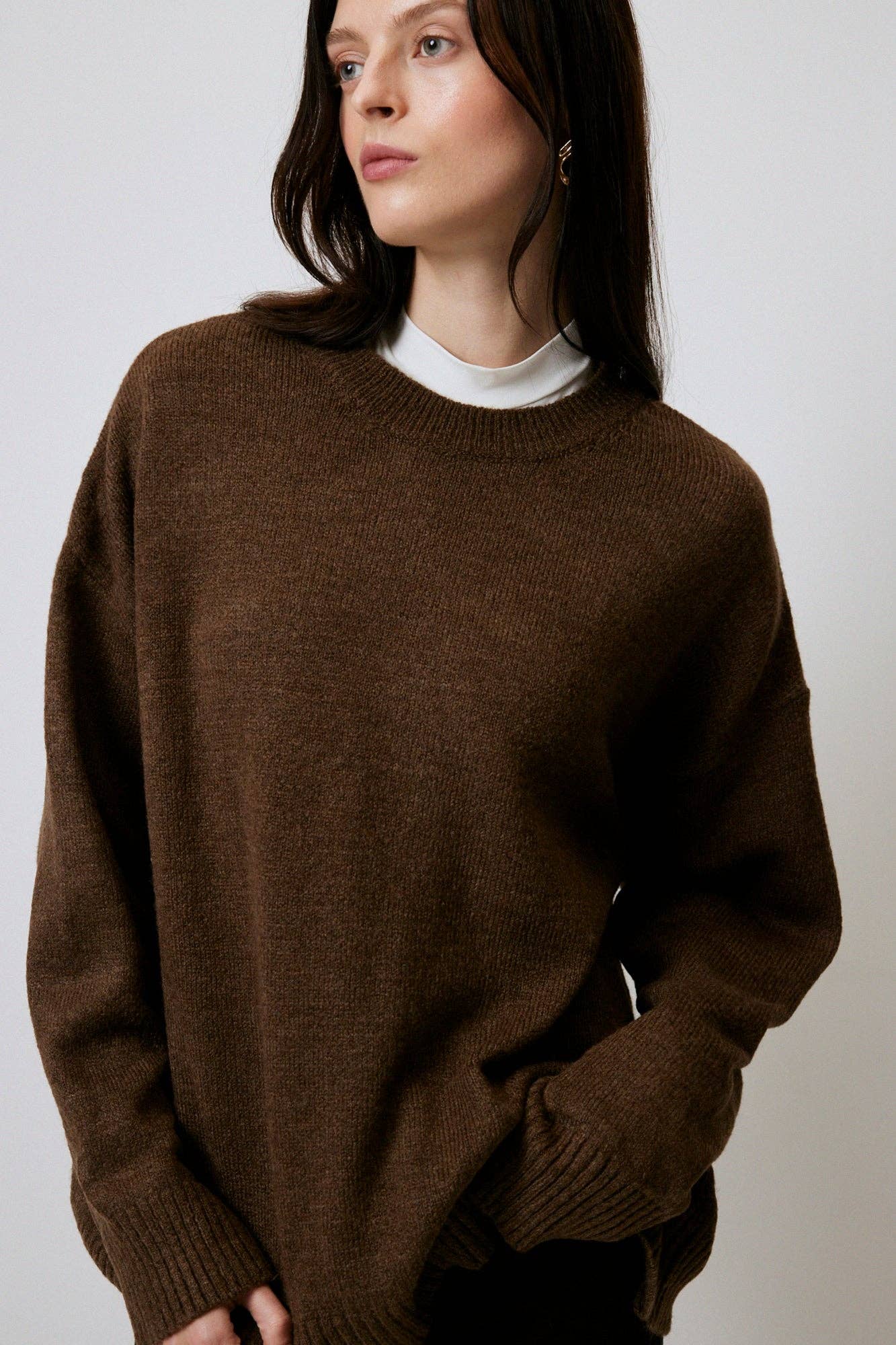 Maglione oversize a tinta unita