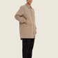 Trench classico beige unisex in cotone organico