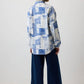 Giacca bomber oversize con stampa paisley