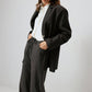 Blazer oversize antracite da donna