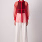 Camicia in organza rossa trasparente