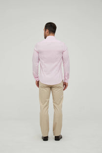 Camicia slim fit rosa da uomo