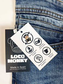 Jeans uomo Lemur Loco Monky lavaggio denim