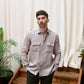 Camicia in lino Iseo marrone