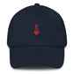 Cappellino dad hat in cotone con ricamo King e cinturino regolabile