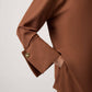 Camicia oversize in popeline misto cotone con maxi polsini