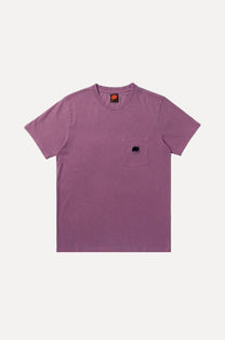 T-shirt Garza tinta a pigmento Rosso Garnacha