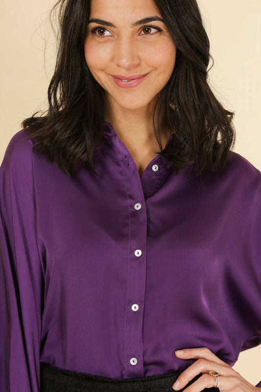 Camicia satinata Tuly da donna