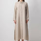 Abito maxi testurizzato stile chemisier