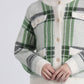 Cardigan in maglia a quadri con bottoni e tasche
