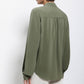 Blusa con fiocco al collo verde salvia