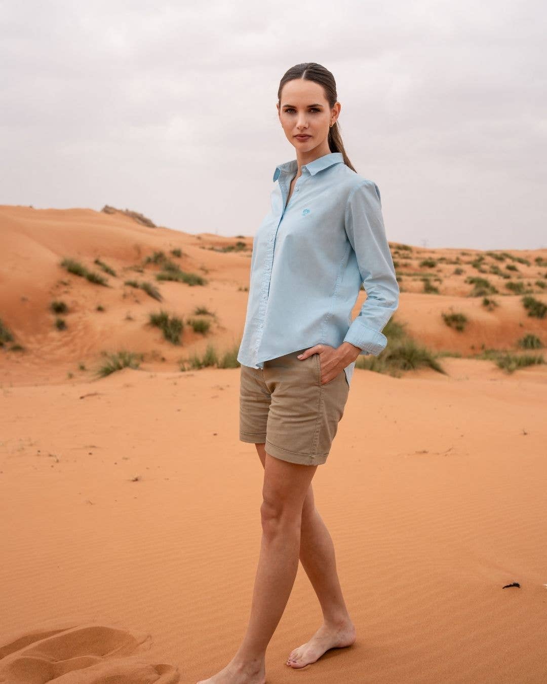 Camicia Oxford Antimacchia Azzurro Baby Blue