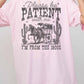 T-shirt oversize grafica "Please Be Patient"
