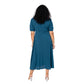 Abito lungo estivo curvy boho con maniche corte