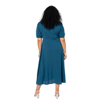 Abito lungo estivo curvy boho con maniche corte