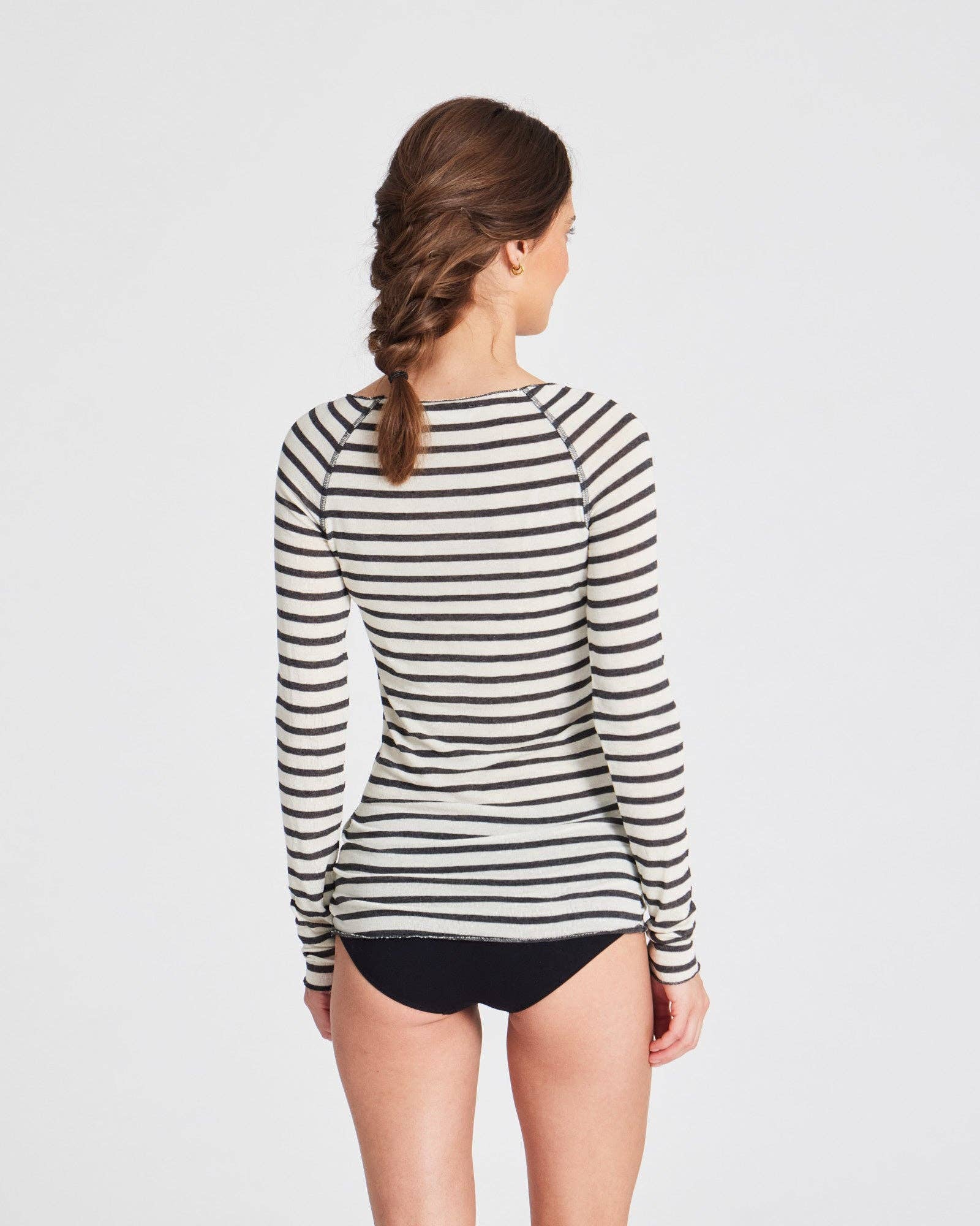 Maglia a righe stile marinaio Amalie in lana e viscosa