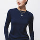 Maglione a maglia rasata con scollo tondo