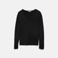 Maglione in maglia rasata con scollo a V