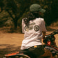 T-shirt Power Up in cotone biologico con stampa moto