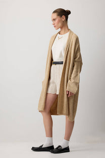 Cardigan oversize in maglia con tasche