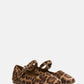 Ballerine animalier con cinturino e fibbia
