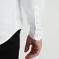 Camicia Oxford bianca con collo alla coreana
