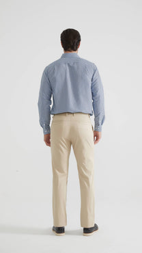 Camicia uomo blu fantasia comfort fit con colletto francese