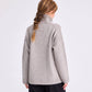 Maglione Mandie in lana d’agnello a collo alto grigio pietra
