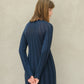 Abito lungo in cotone a maglia 3D