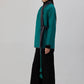 Giacca kimono trapuntata verde con cintura