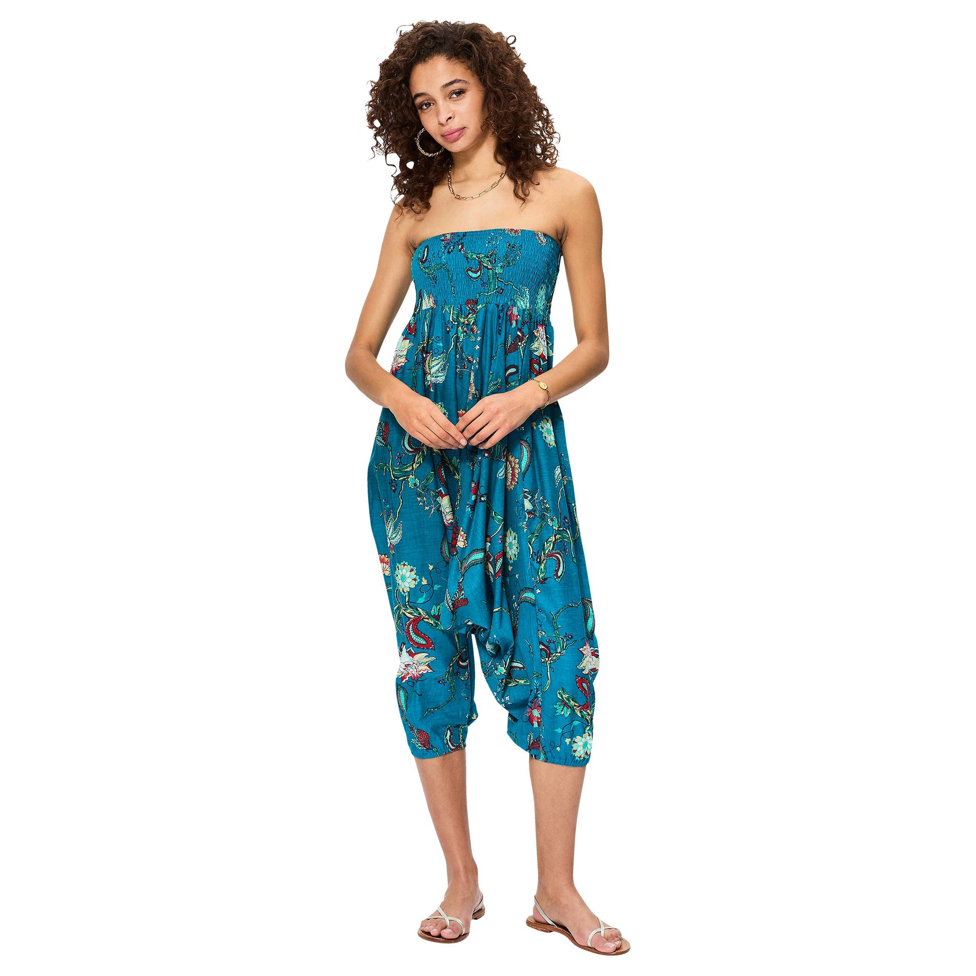 Pantaloni harem sarouel 3 in 1 in cotone