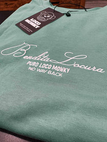 T-shirt Bendita Locura con ricamo bianco verde