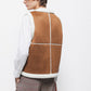 Gilet effetto camoscio con interno in eco-pelliccia