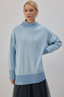 Maglione lungo a coste