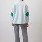 Giacca in gabardine con toppe colorate