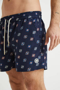 Costume da bagno uomo con logo etnico multicolore