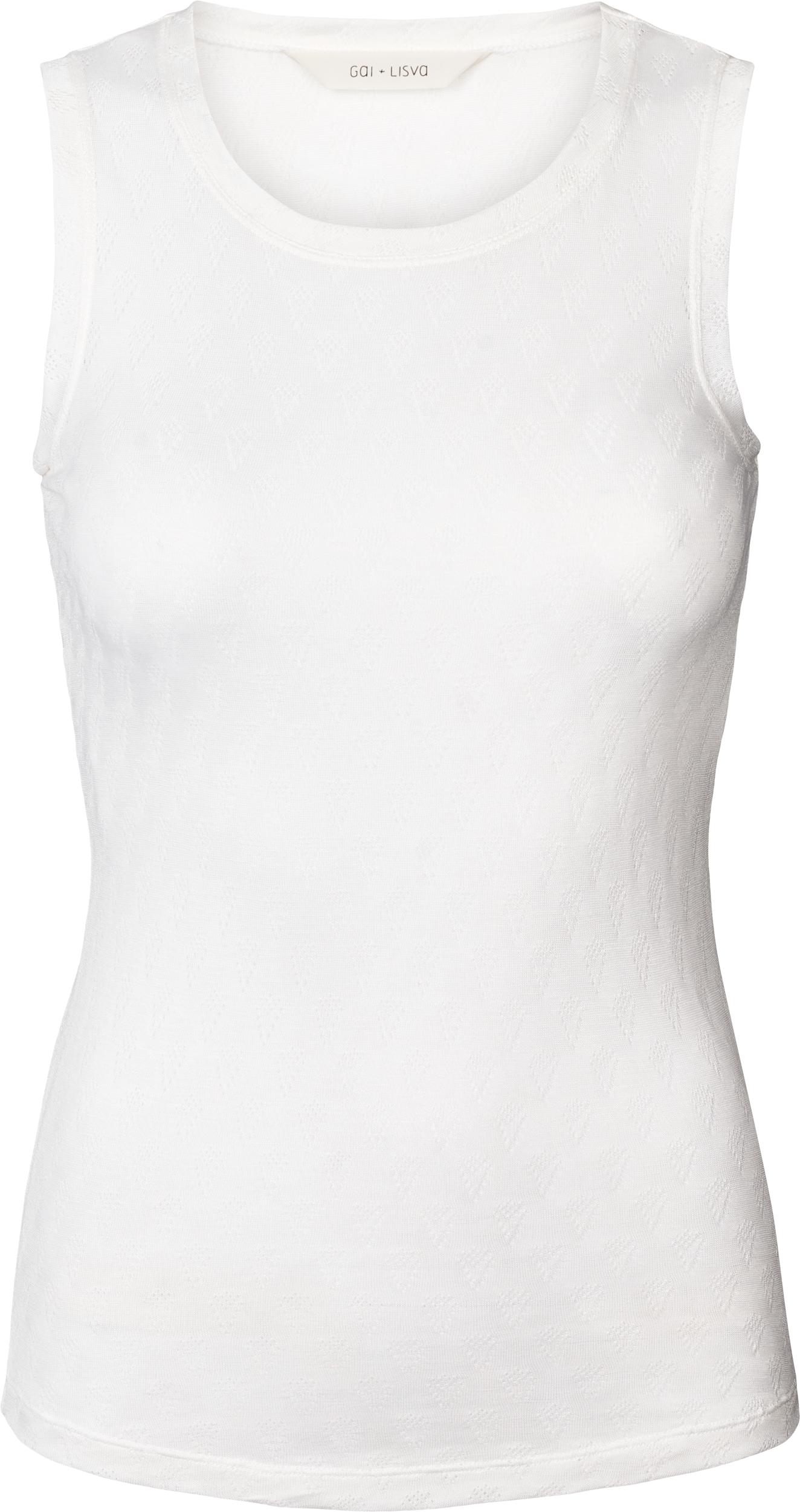 Top in seta Alberte senza maniche bianco