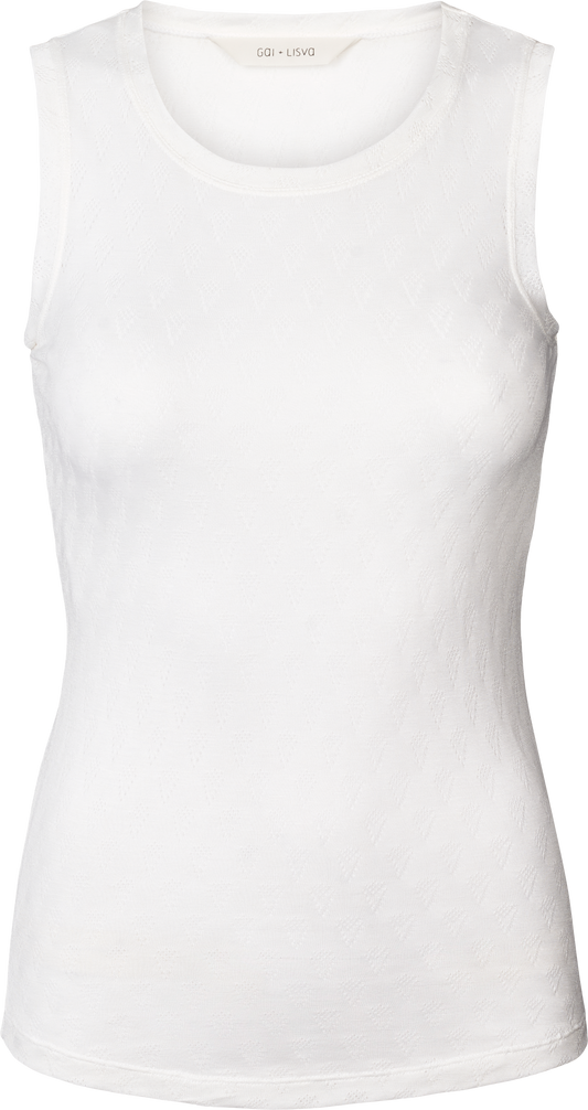 Top in seta Alberte senza maniche bianco