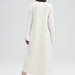 Abito midi minimal in crepe con scollo a V