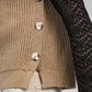 Gilet in maglia Vivienne cammello con bottoni laterali