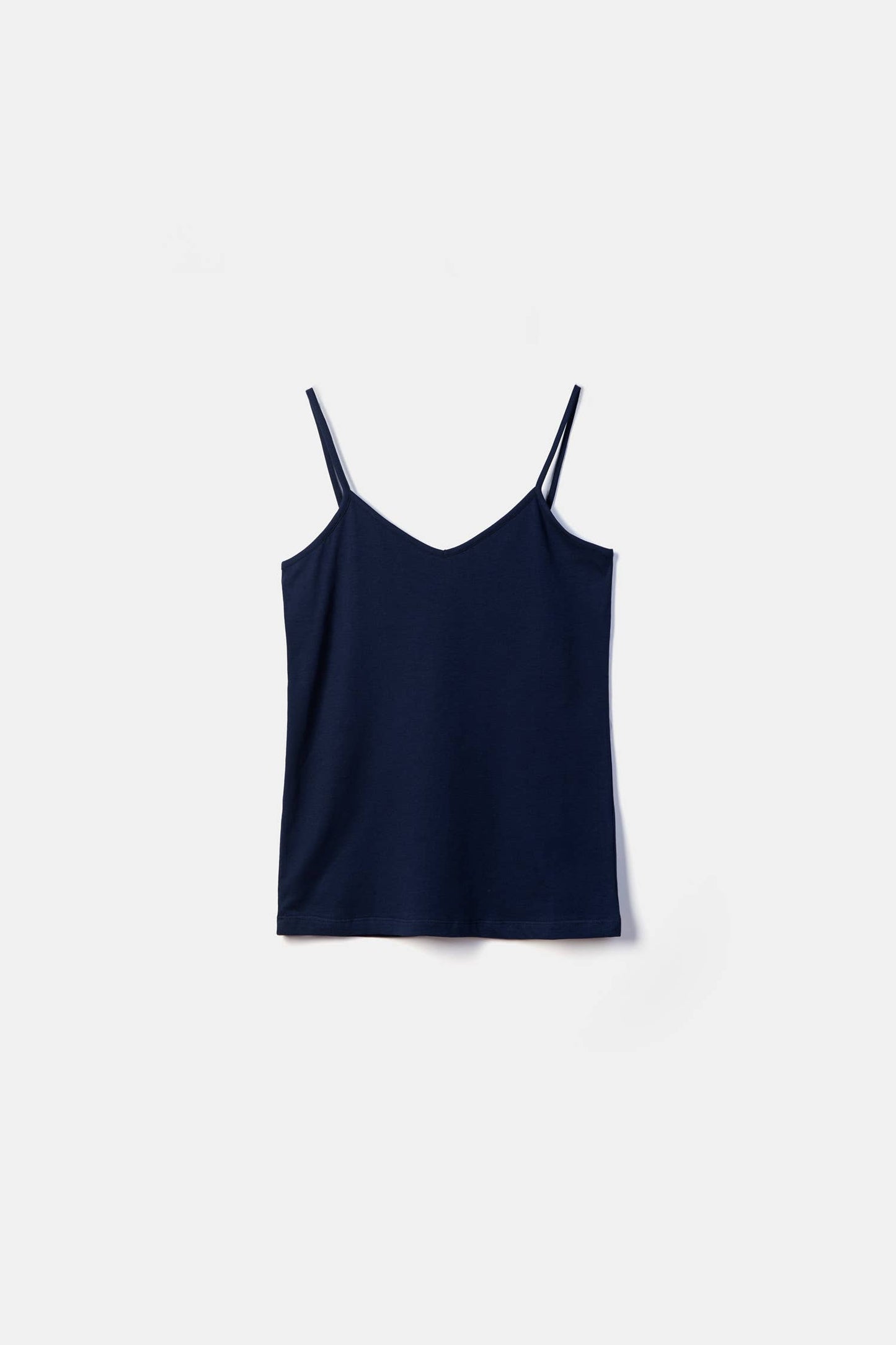 Top basic con scollo a V e spalline sottili