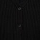 Cardigan a coste in maglia con bottoni